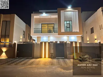 Villa for sale in Al Zahia, Ajman. Two floors with a roof terrace, distinctive finishing, and spacious areas suitable for large families.