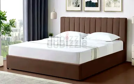 Brend New fabric wooden King size 180x200 Bed with Madical Matress Available