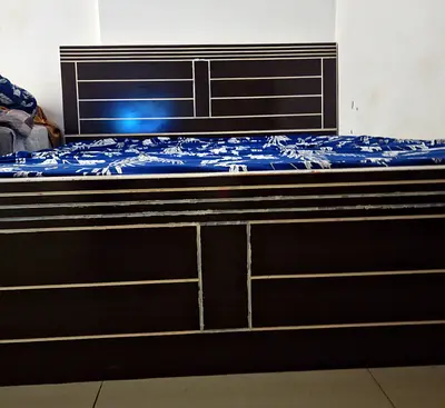 Wooden Bed Frame with Storage