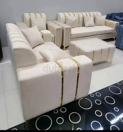Modern Beige Sofa Set with Elegant Finish