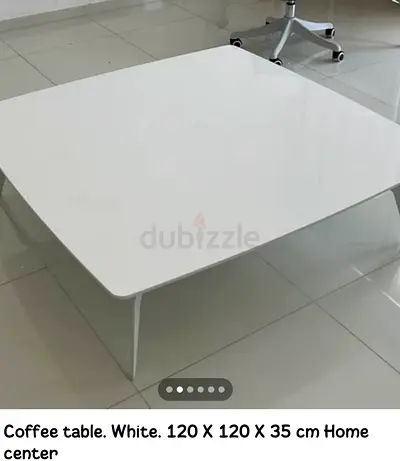 Home center white center table
