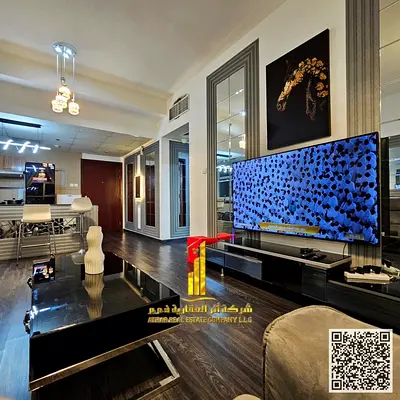 لراغبي الفخامة والتميز شقة فاخرة للايجار الشهري غرفة وصالة باطلالة مفتوحة مفروشة بالكامل باثاث راق جدا مع مطبخ مجهز بالكامل بأحدث الاجهزة ✨