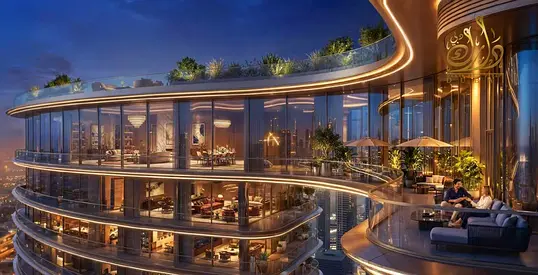 استوديو مفروش | إطلالات على المسبح والأفق | شرفة | سيرينز باي دانوب تاور B