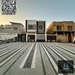 New  villa  Available For Sale location Ajman al mowhait 1 and big parking    6 master Bedroom Hall