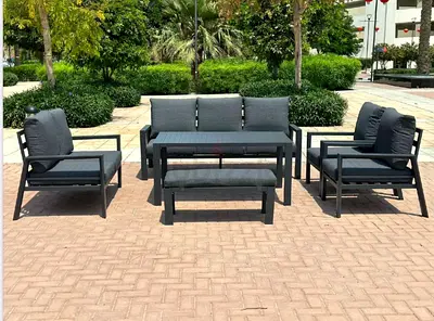 Outdoor Seating Black Set
