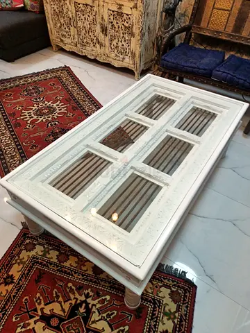 Vintage Marina Glass-Top Coffee Table