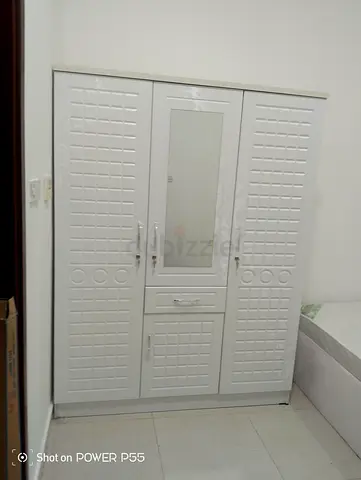 Modern White Wardrobe with Mirror
