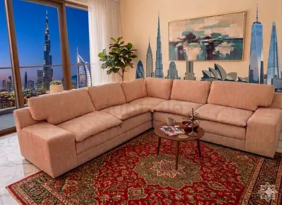 Luxury Sofa Set – Comfortable seating, strong frame.