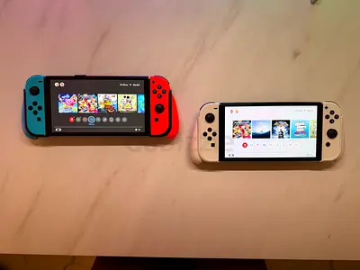 2 Nintendo Switches OLED – With Ring Fit Adventure Gadget  Physical Game