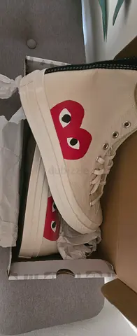 New Converse by Comme des Garçons shoe white high neck size 44EU