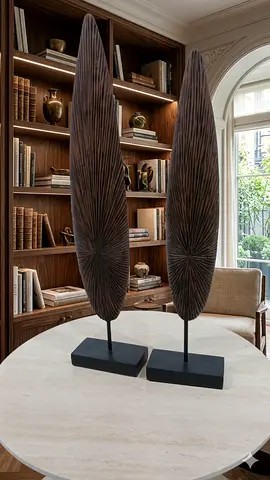 Decorative Wooden Sculptures on Stands
