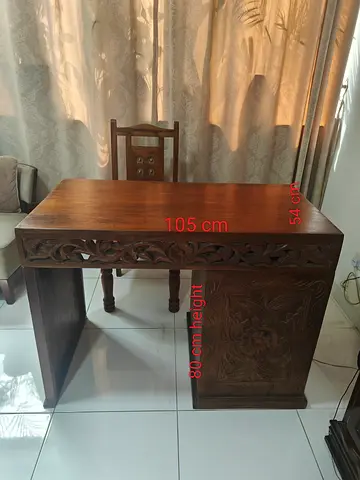 Beautifully Carved Wooden Study Table