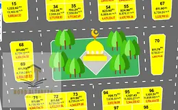 A prime investment opportunity: Own a commercial plot of land opposite the park in the Al-Arqoub are