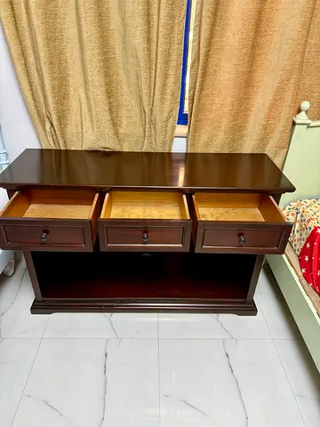 Elegant Wooden Console Table with Drawers