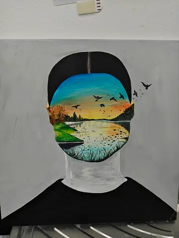 Surreal Landscape Portrait Painting