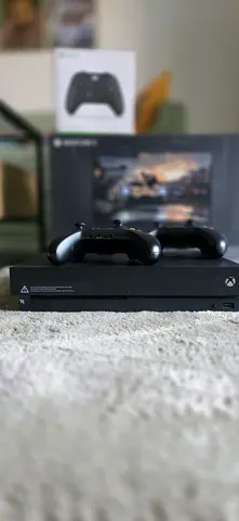 Microsoft Xbox One X 1TB Console with 2 Wireless Controllers, Minecraft CD, Quick play chargers