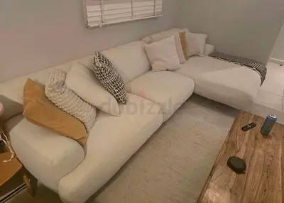 Sectional feather filled sofa