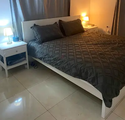 Ikea king size bed with mattress available in perfect condition