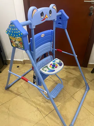 Baby Blue Swing Chair with Fun Design