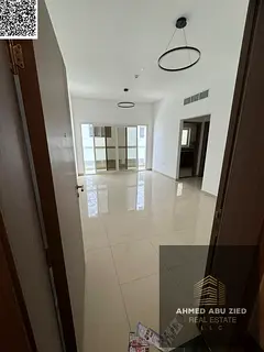 Beautiful and elegant 1BR apartment for annual rent, master bedroom, bathroom, balcony with open vie