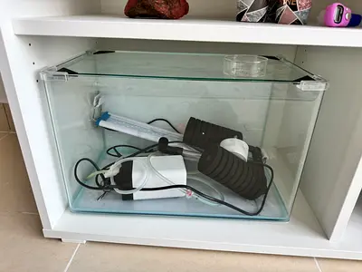 40x26x28cm curved aquarium with accessories