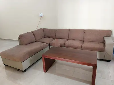 L Shaped Couch with Coffee Table