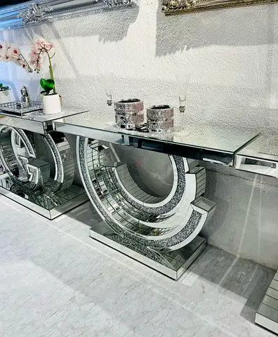 Elegant Mirrored Console Table