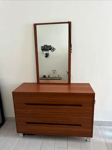 Natural wood dresser 04 drawer