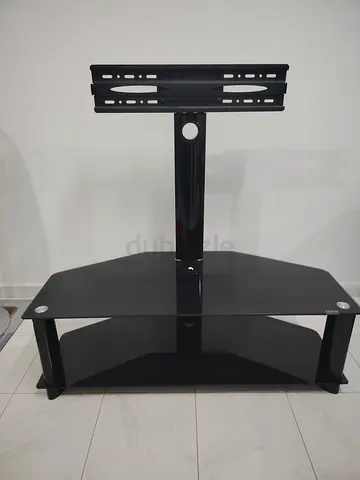 Modern Black TV Stand with Mount