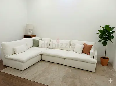 White color feather 🪶 filled home center sofa