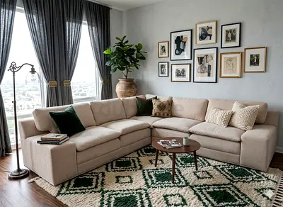 Elegant Living Room Sofa – Beautiful and comfortable.