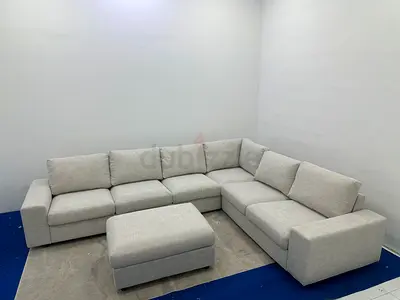 Perfect condition IKEA vimle beige color corner sofa with footstool