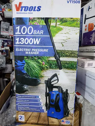 Electric Pressure Washer - 1300W, 100 Bar