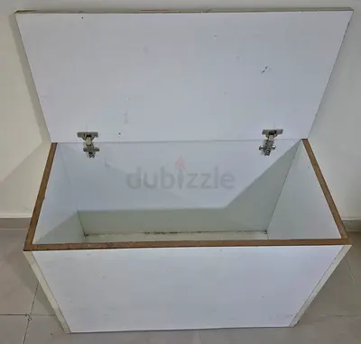 Functional White Storage Box or seating stool