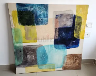 Colorful Abstract Wall Art 100x100cm