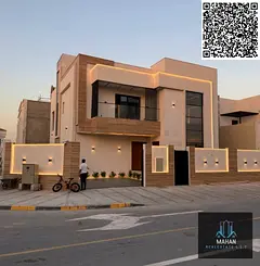 Brand New corner villa for sale in Ajman Al Zahya Land Area : 4100 Built up : 4000 5 master bedroom