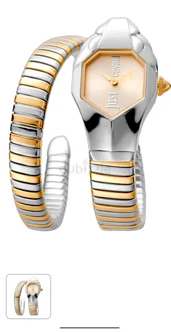 Just Cavalli Glam Snake – Two-Tone Silver  Gold