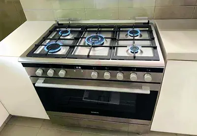 Siemens 90x60cm 5 Burner Full Gas Cooker – Automatic Ignition Stainless Steel Finish
