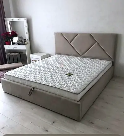 Stylish King Size Bed velvet fabric