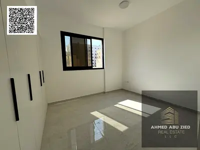 For annual rent in Ajman, Al Hamidiya - first occupancy, two master bedrooms and a living room with super deluxe finishes, balcony, central air condit