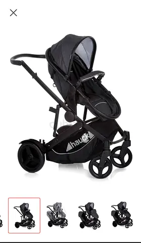 Hauck Duett 3 Siblings Stroller – Double Stroller in Excellent Condition for sale