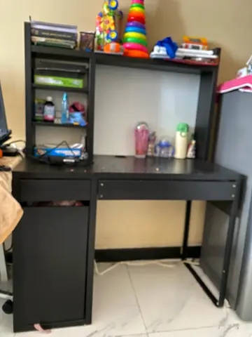 Black Computer Desk with Storage IKEA