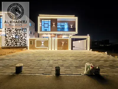No registration fees, price negotiable. Luxurious villa with modern finishes in Al Bahia area. 7 master bedrooms, close to all services and main roads