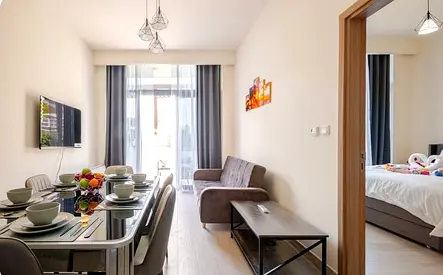 Fully Furnished- 1 BHK - Terrace - Aed 85k Azizi Riviera