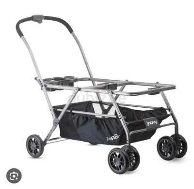 Joovy Twin Roo Car Seat Stroller, Holds 2 Car Seats, Stroller Frame
