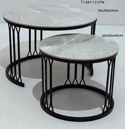 Elegant Round Coffee Table Set