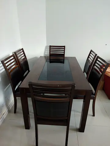 Dining table with six  seat chairs