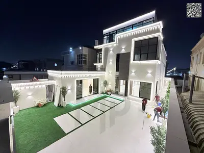 Luxury villa in Al Rawda - freehold, including electricity, water and air conditioning, prime location and high-end finishing, directly from the owner