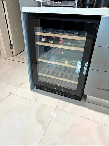 Vestfrost 44 Bottles Dual Temperature WFG 45 freestanding also built-in wine fridge