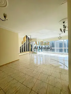 closed services-three bedrooms and a living room in Al majaz 2 with a balcony and open view